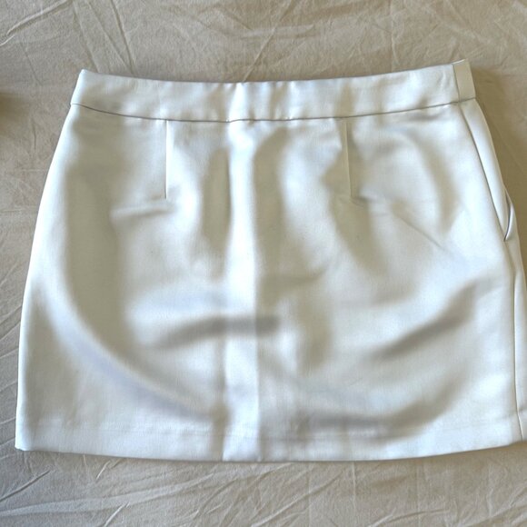 Light Beige Mini Skirt - Picture 3 of 4
